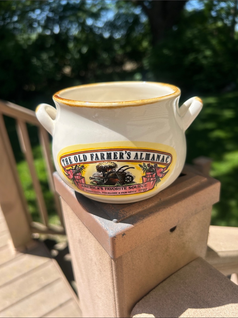 1994 The Old Farmer's Almanac Bean Bowl by Westwood International Ceramic